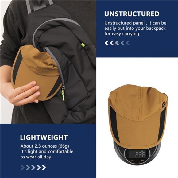 Unisex Women Mens Brown Quick Dry Run Sports Hat Cooling Breathable Mesh‎ Cap - Picture 4 of 6